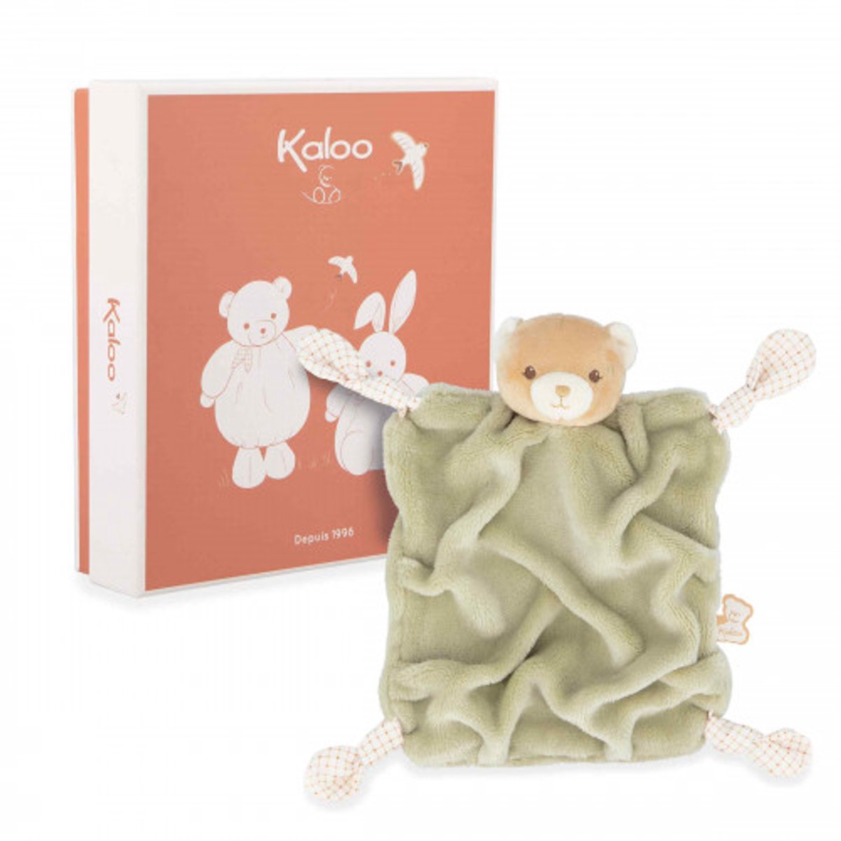Kaloo intemporel - knuffeldoek - beer - kleur groen
