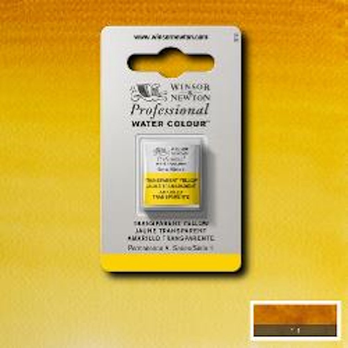 Winsor newton professionele aquarelverf halve nap transparent yellow