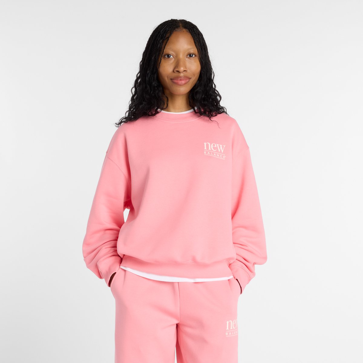 New balance reimagined fleece crew dames trui - cortado