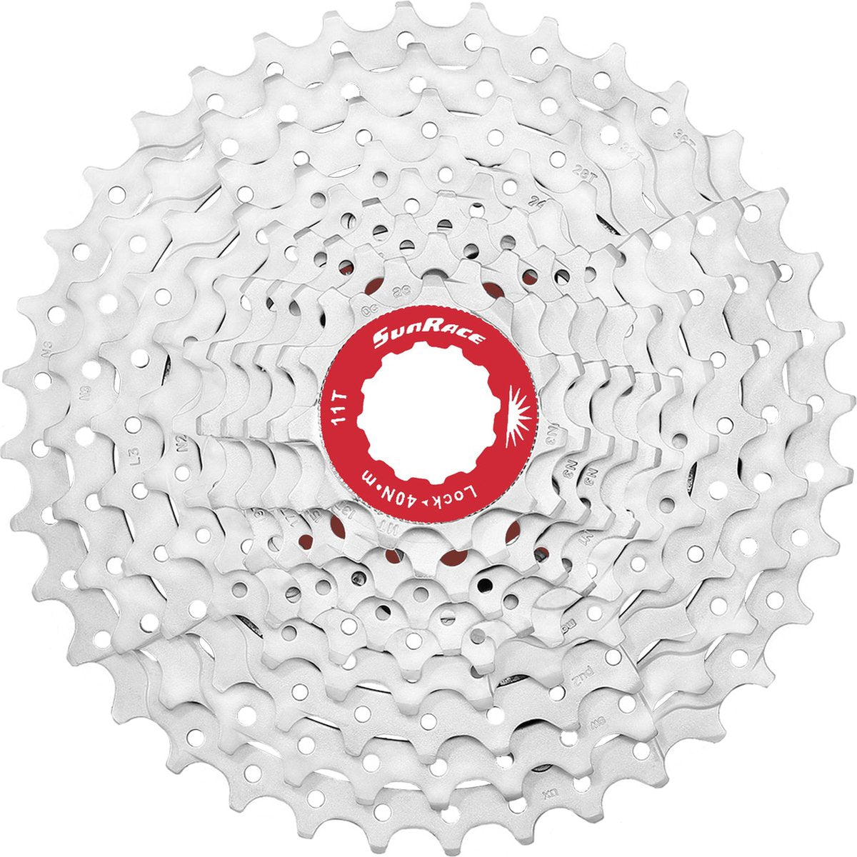 Sunrace 10 Cassette de velocidad 11-36t. Plateado csmx0
