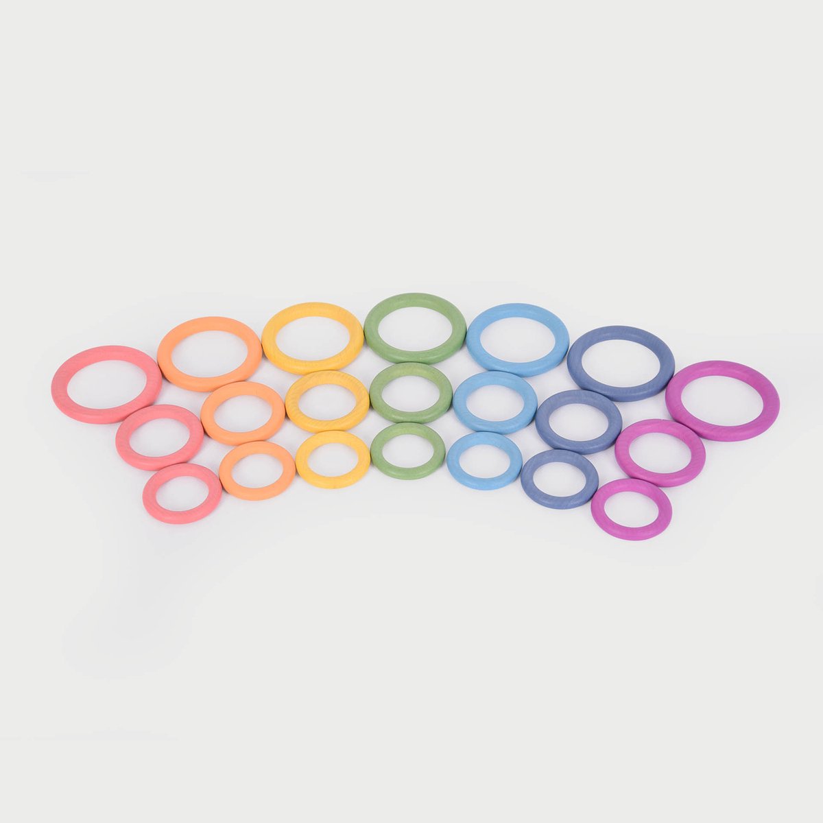 Anillos de madera arcoiris Tickit ®
