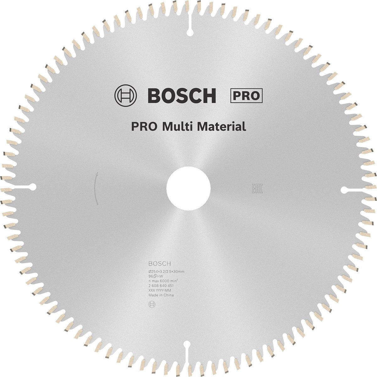 Bosch cirkzb multi k vt 254x30x3.2 96t tr-f
