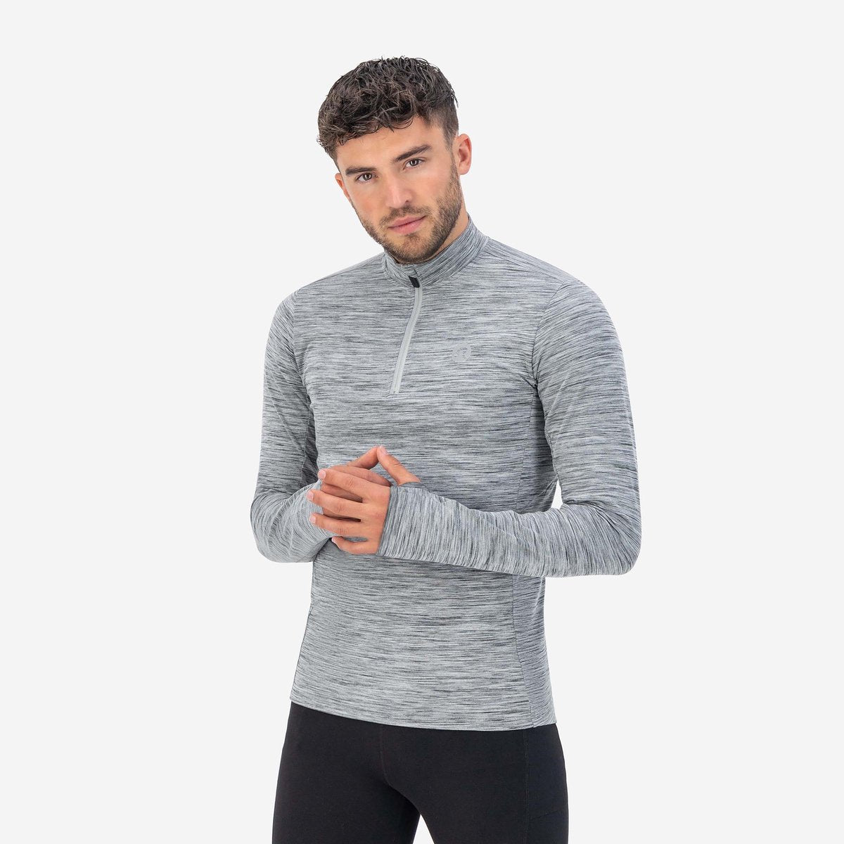 Maglia da corsa Rogelli core da uomo - maniche lunghe - grigia - xxl