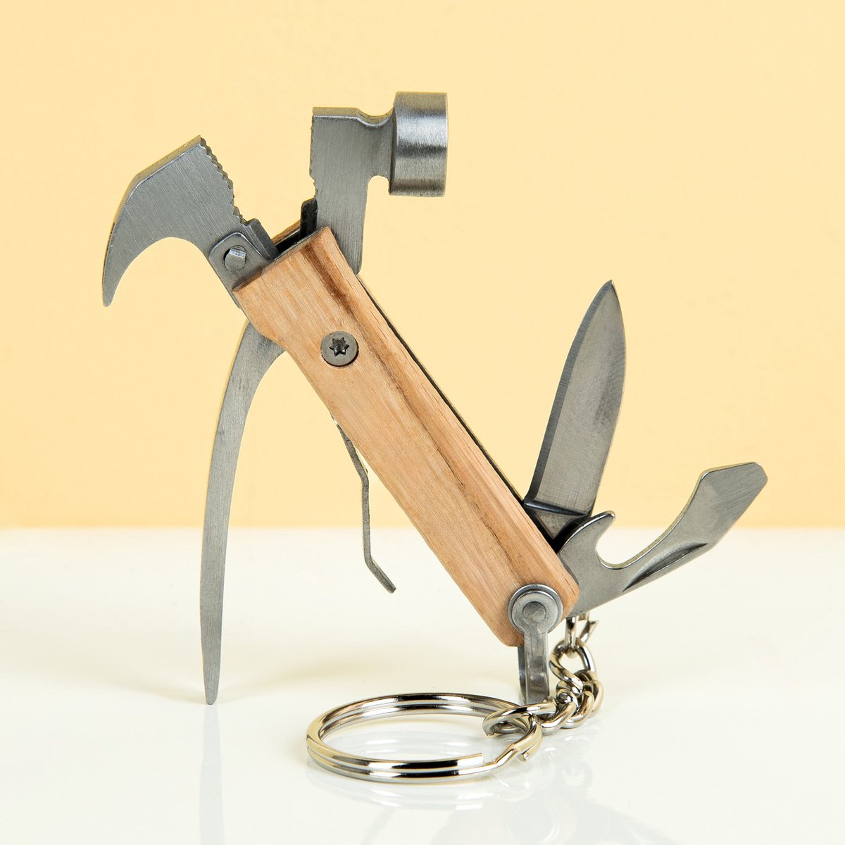 Kikkerland mini martillo 7 en 1 - madera - exterior - herramientas