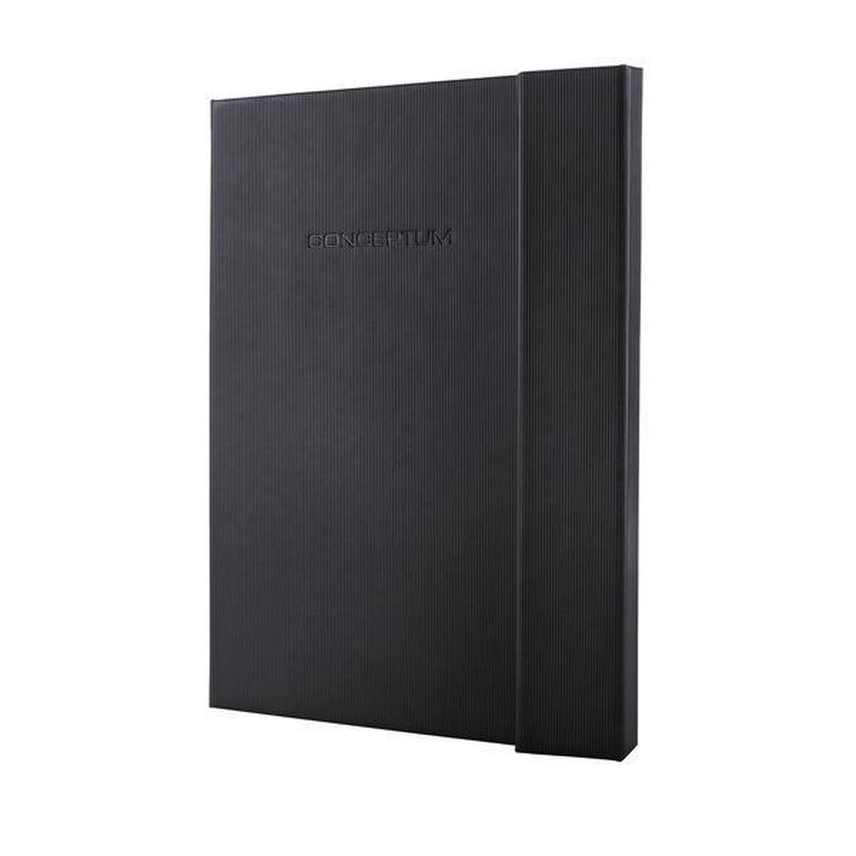 Sigel - notitieboek - conceptum pure - a4 - zwart - hardcover - 194 pagina's - 80 grams - ruit - met magneetsluiting - si-co151