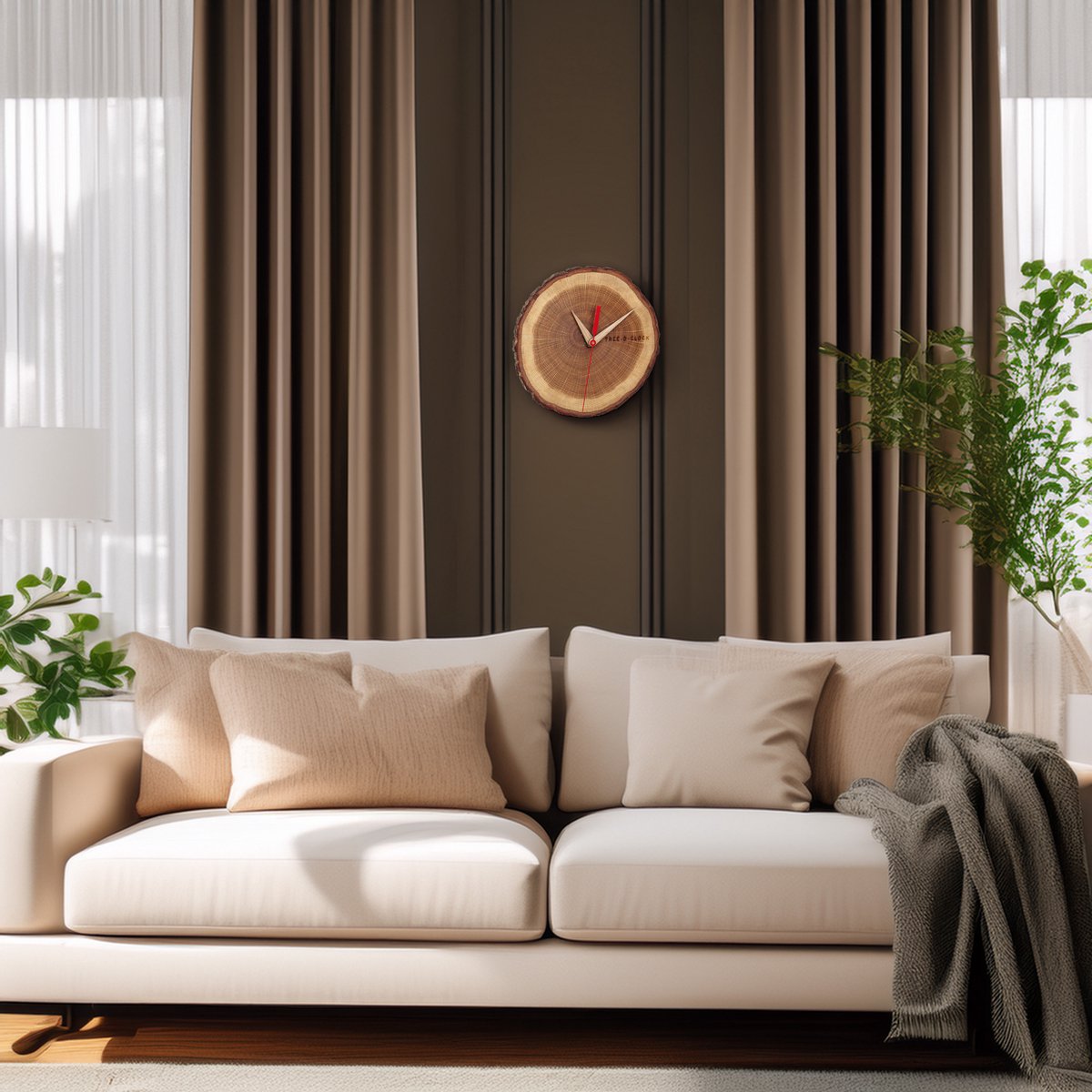Tfa dostmann tfa boomschijf boomstam wandklok - geolied eikenhout - d18 cm - naturel - muur klok - rond
