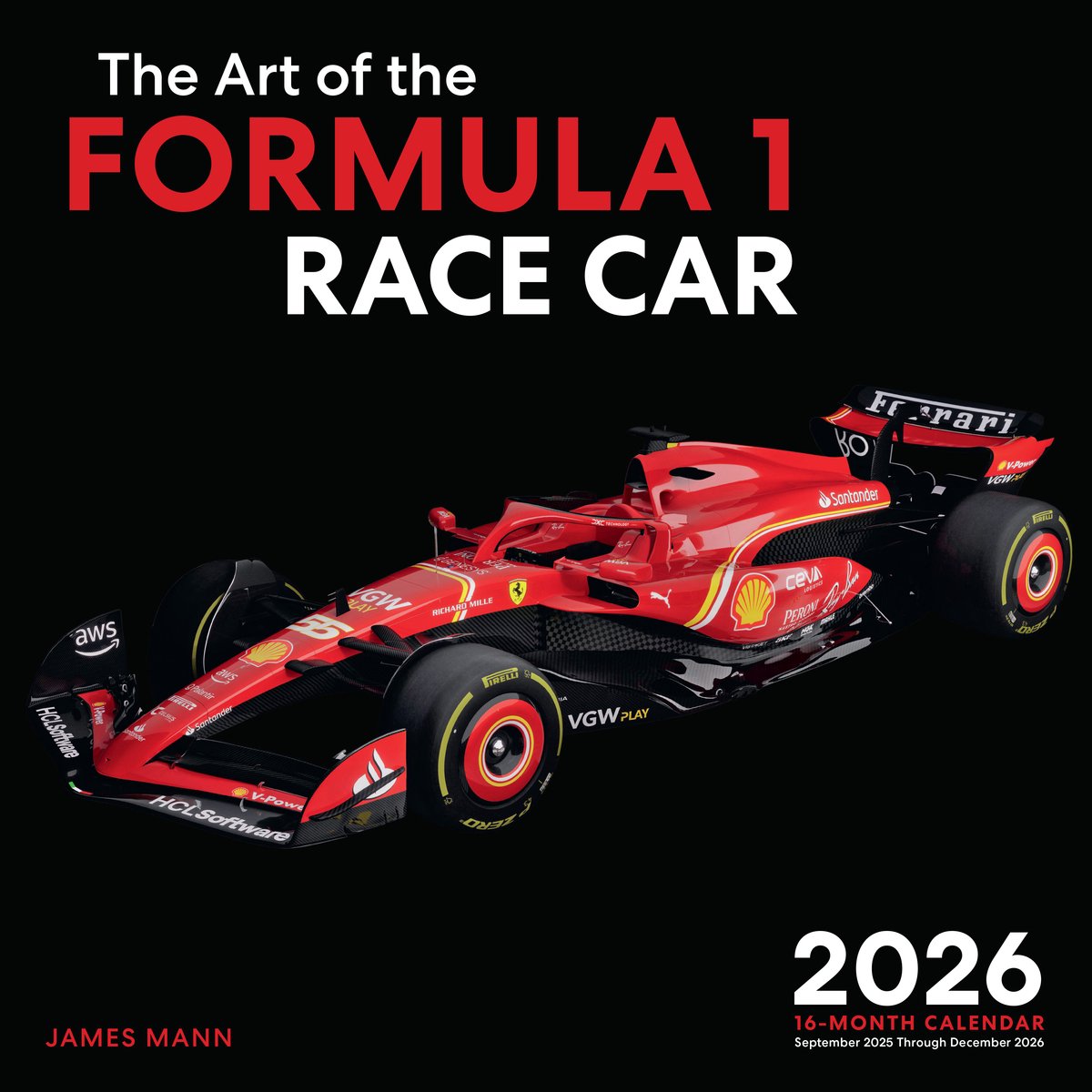 Formula 1 l'arte dell'auto da corsa Calendario 2026 di 16 mesi