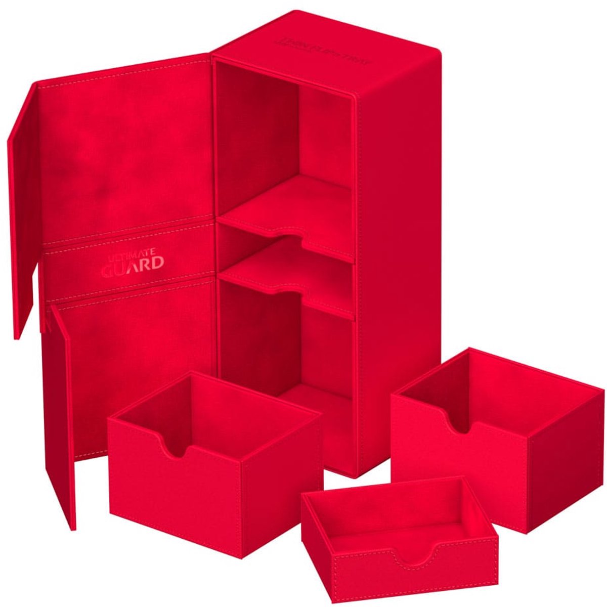 Ultimate guard twin flip'n'tray 266+ xenoskin - rosso