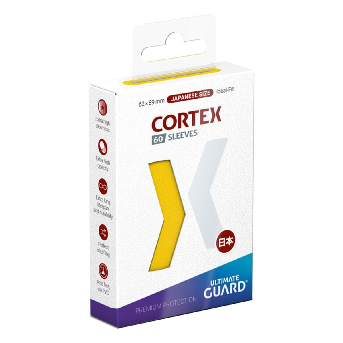 Ultimate guard cortex sleeves japanese size (60) - yellow