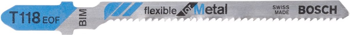 Bosch accesorios hoja de sierra de calar t 118 eof flexible para metal 5 piezas - 2608634237