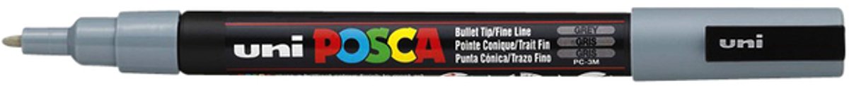 Evidenziatore Posca pc-3m grigio (6 pezzi)