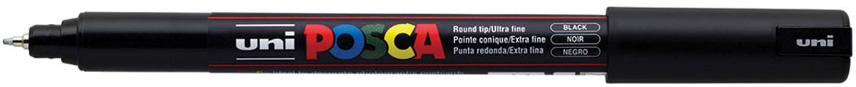 Posca marker pen felt-tip pen pc-1mr black (6 units)