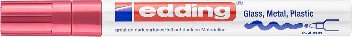 Edding -750 glanslakmarker rood 1stuks 2-4 milimeter 4-750-9-002