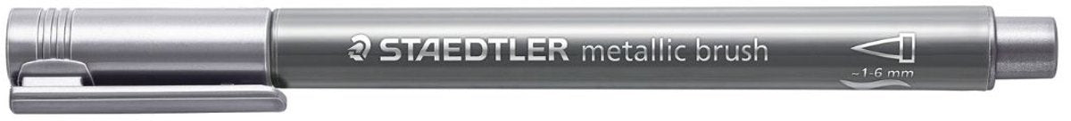 Staedtler - pennarello metallico - con punta a pennello - argento - scatola da 10 pezzi