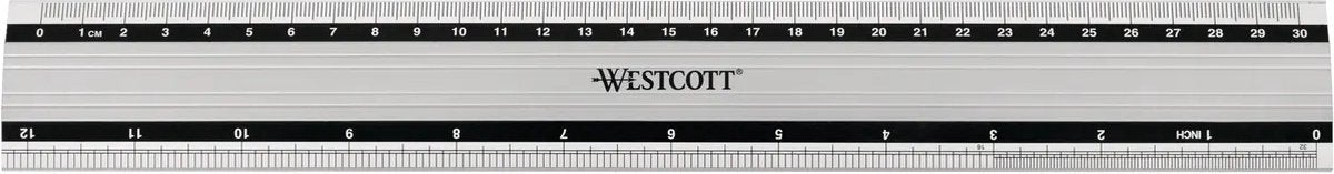 Righello Westcott - 50 cm 19 pollici - alluminio - con antiscivolo - ac-e10193