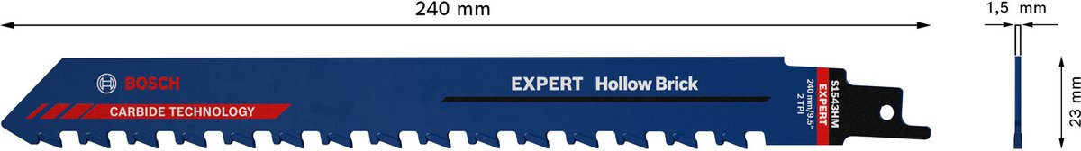 Lama per sega alternativa Expert Bosch 2608900414 s1543hm per mattoni forati