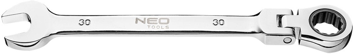 Neo klucz - llave combinada - pivotante - carraca - 30 mm