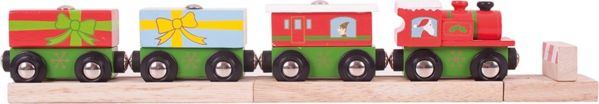 Tren navideño de madera Bigjigs