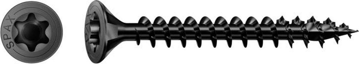 Vite per truciolare Spax t-star 4.0x60mm vk torx t20 nera