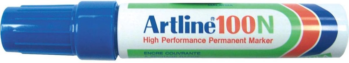 Artline 100 pulito - pennarello indelebile - 1 pezzo - larghezza tratto 7,5-12 mm - blu