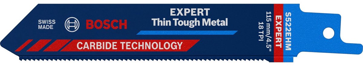 Bosch reciprozaagblad expert dun hard metaal lengte 115 mm breedte 19 mm ( 4000837491 )