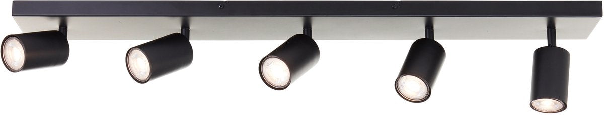 Brilliant jello - plafón - led gu10 5x5w - 3000k - regulable - negro