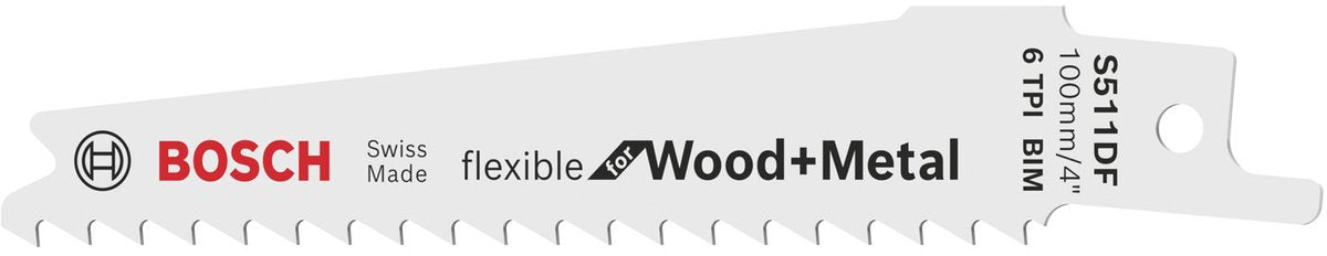 Bosch accessoires bosch reciprozaagblad s 511 df - 5pc flexible for wood metal