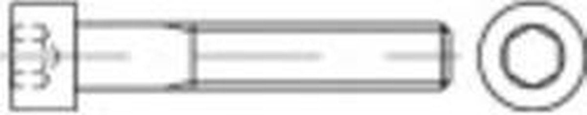 Toolcraft 114516 cilinderschroeven m3 12 mm binnenzeskant (inbus) din 912 staal 100 stuk(s)