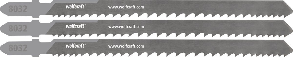Wolfcraft - 3 hojas de sierra de calar para madera con clavos y tornillos - 65 mm - bim con mango en T - 8032000