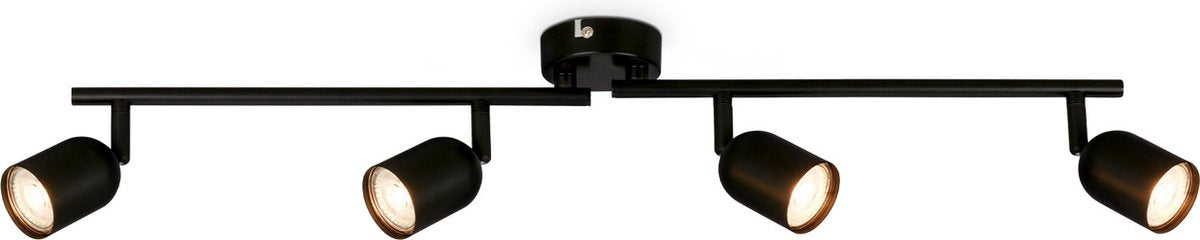 Briloner - opbouwspot - plafondlamp draaibaar - gu10 fitting - - 70,5 x 8 x 11 cm - zwart