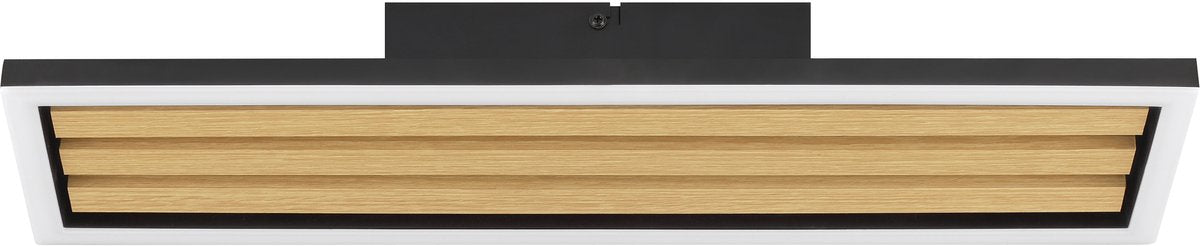 Brilliant calma - plafondlamp - led 20w - 2600lm - 3000k - 3-step dimbaar - zwart hout