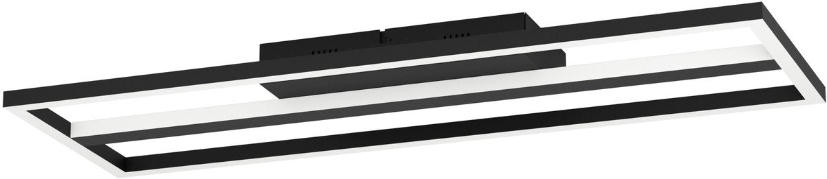 Eglo connect.z calagrano-z smart plafondlamp - 64 cm - zwart wit - instelbaar rgb wit licht - dimbaar - zigbee