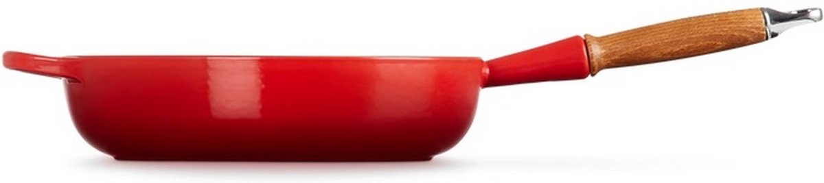 Sartén exclusiva Le Creuset - rojo cereza - ø 28 cm 3,6 l - revestimiento antiadherente esmaltado - duradera, apta para lavavajillas e ideal para saltear y asar