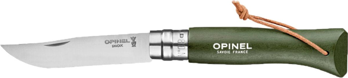 Opinel - navaja de bolsillo - núm. 08 - colorama - verde