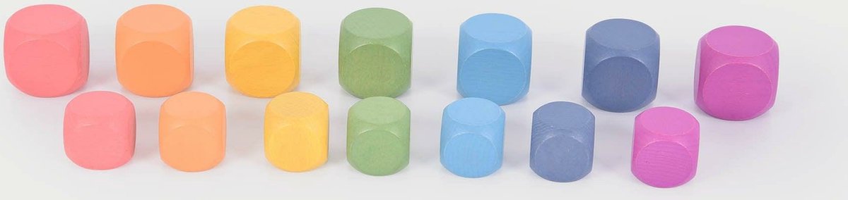 Tickit ® cubos de madera arcoiris