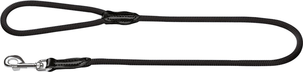 Hunter correa para correr freestyle nylon redonda negra - correa para perros - 110x1 cm