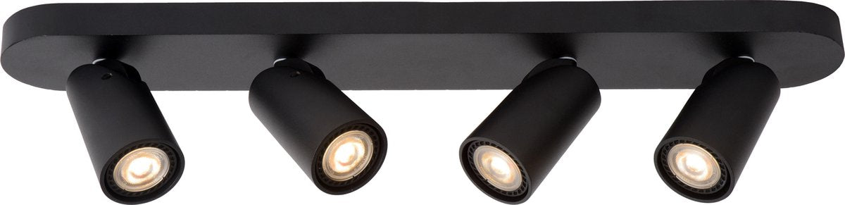 Lucide xyrus - faretto da soffitto (lampada da soffitto) - led dimmerabile caldo - gu10 - 4x5w 2200k 3000k - nero