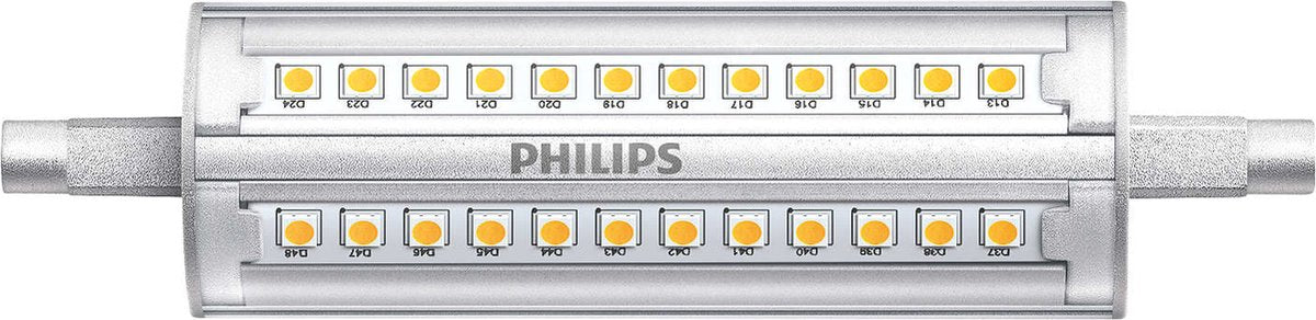 Philips LED Philips - Lámpara LED R7S CorePro - 14W reemplaza 100W - 3000K blanco cálido - 118mm | regulable