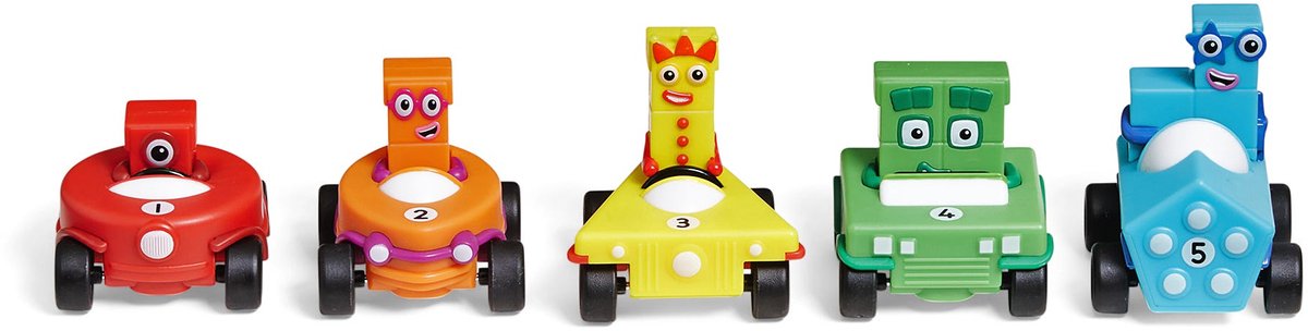 Set di mini veicoli con blocchi numerici di risorse didattiche: giocattoli educativi. - 3+
