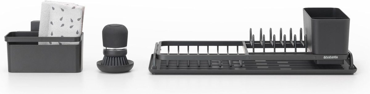 Brabantia sinkside afwasset compact - 4-delig - dark grey
