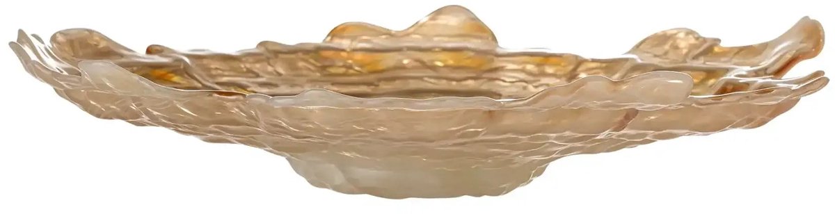 Bloomingville schaal glas beige asimi 38cm