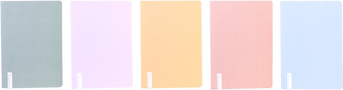 Cuaderno ancor relieve seco línea a4 48 hojas 90 gramos retráctiles 5 piezas surtidas - an-118841-c