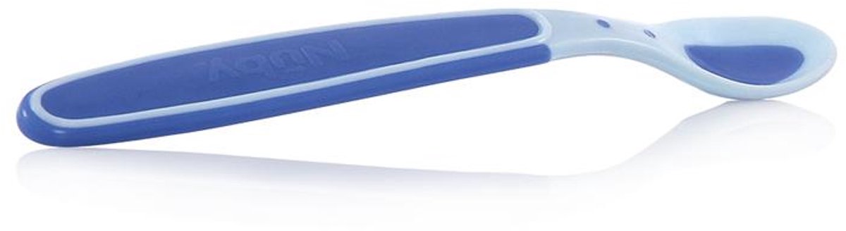 Nûby cucchiaio caldo cucchiaio blu 4 mesi+ (3 pezzi)