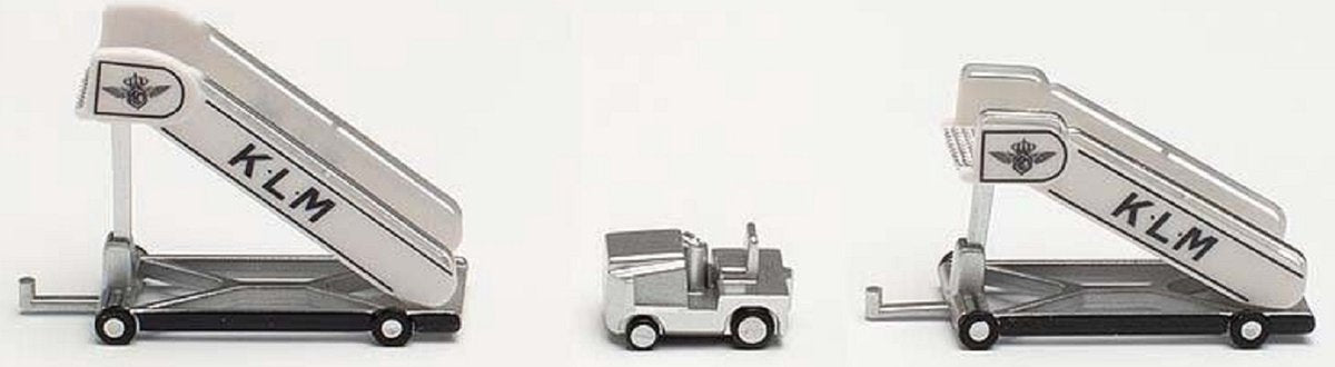 Herpa historic stairs (2 st.) + tractor (1 st.) klm (nl) 1:200