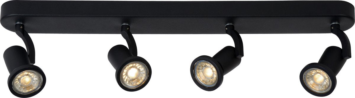 Lucide jaster-led - faretto da soffitto (plafoniera) - led - gu10 - 4x5w 2700k - nero