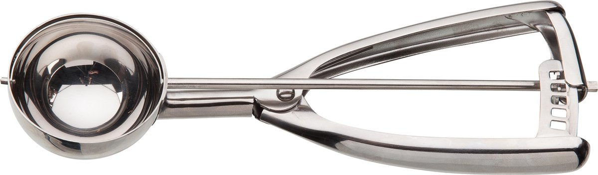 Diamant sabatier ijsschep - portioneerlepel - oliebollenlepel - 55mm - rvs - skinkaart