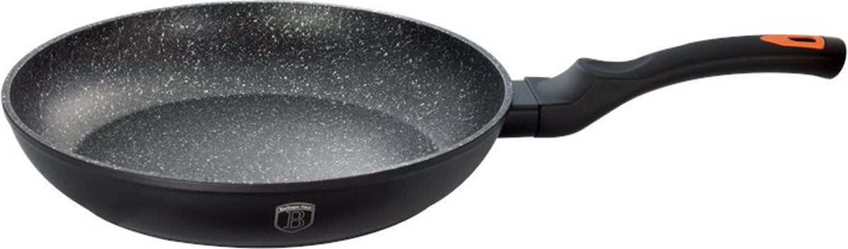 Berlinger haus granit diamond line - universele pan - 28cm - graniet coating - soft touch handvat