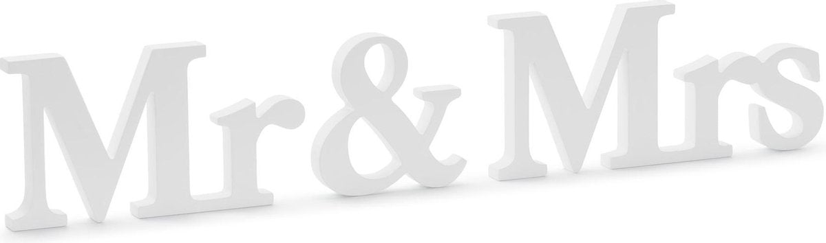 Decorazione per feste partydeco - lettere Mr e Mrs bianche