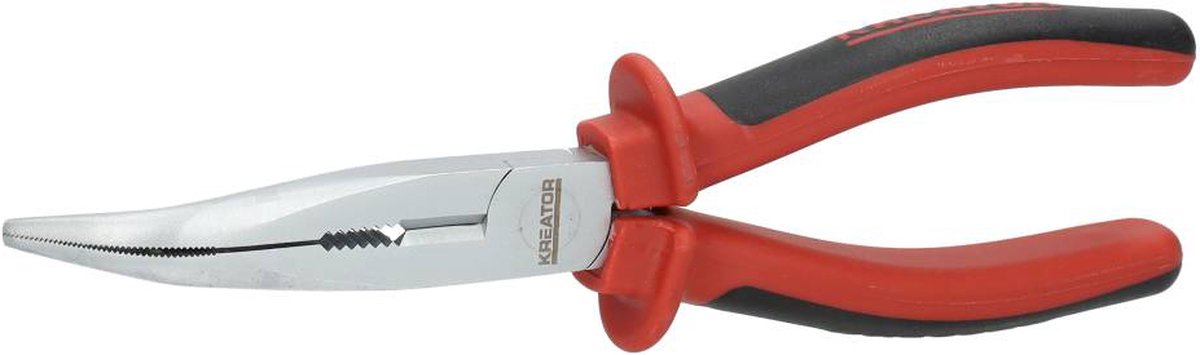 Kreator krt604102 gebogen telefoontang - 200mm, 8 p bent nose