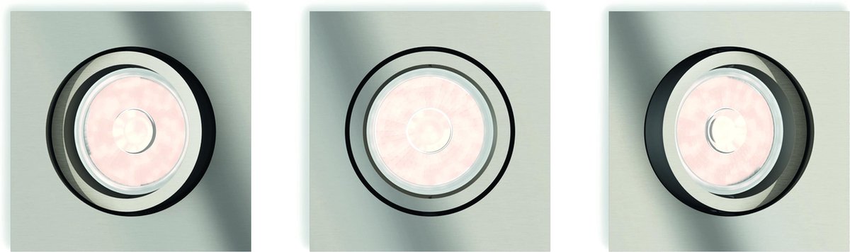 Philips LED Philips Donegal - foco empotrado - 3 puntos de luz - cromo mate